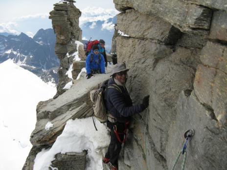 En arrivant au sommet du Grand Paradis