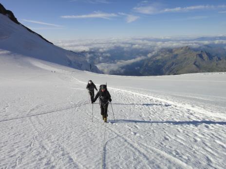 Alpinisme au Mont Rose