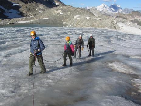 Randonnée glaciaire, glacier de Rheme Golette