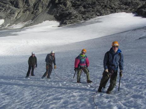 Randonnée glaciaire, glacier de Rheme Golette