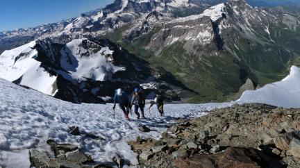 En arrivant au sommet du Mont Pourri