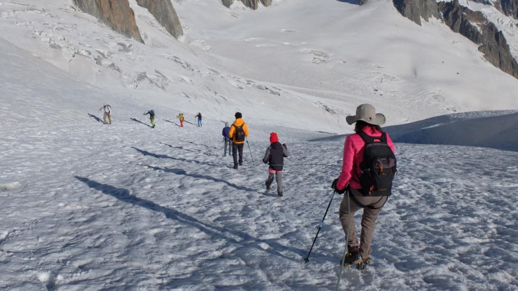Sur le glacier