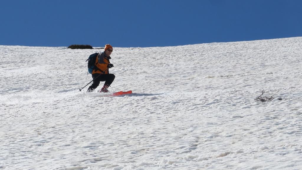 Descente au dessus du plateau de la Sassière