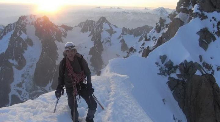 Aiguille Verte sommet du couloir Whymper