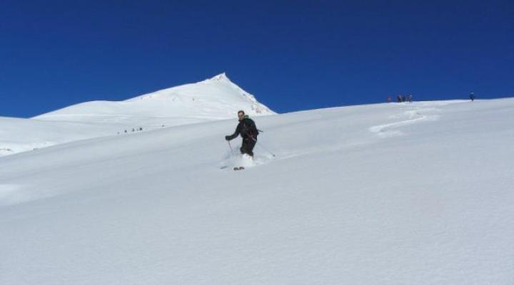 Ski hors piste neige poudreuse dans les vallon de la Chal Peisey - Savoie