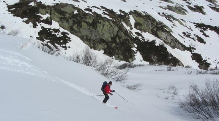 Ski de randonnée dans le Beaufortain descente de la Combe de la Neuva