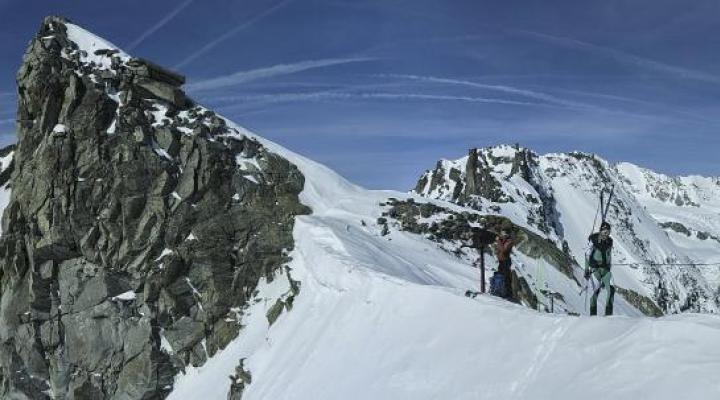 Arrivée au col.