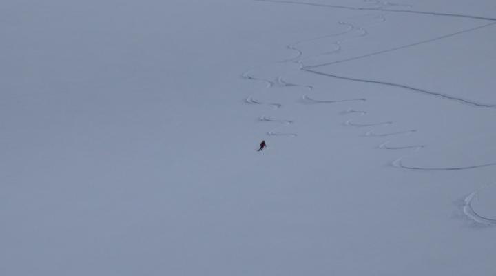 Neige de cinema sur le glacier