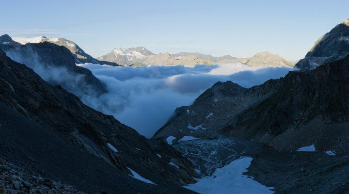 lever de soleil sur la vanoise