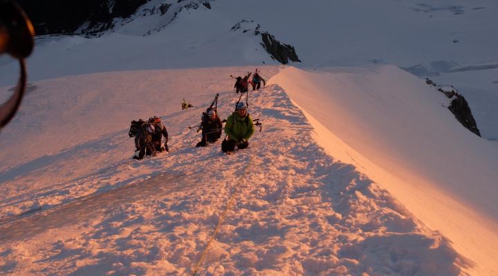 Sur l'arête du dôme du Gouter