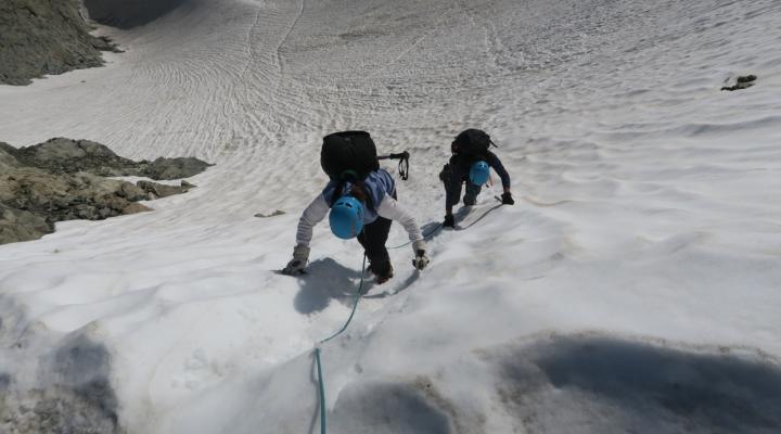 Sur le glacier