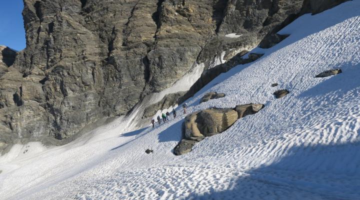 sur Le glacier