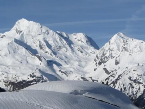 Le Mont Pourri 2eme sommet de la Vanoise vue de Saint Foy Tarentaise