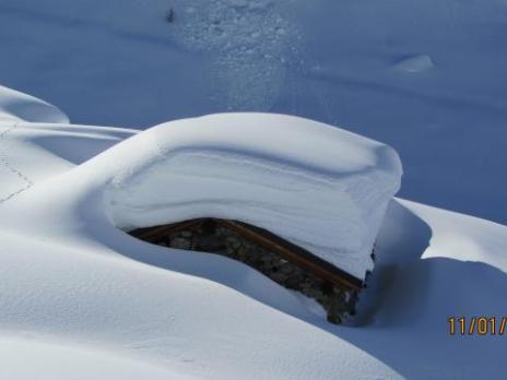 chalets sous la neige 