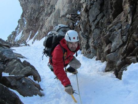 Le haut du couloir - Aiguille des Glaciers