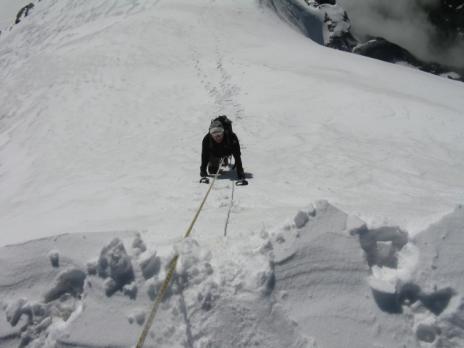 En arrivant au sommet du dôme de la Sache
