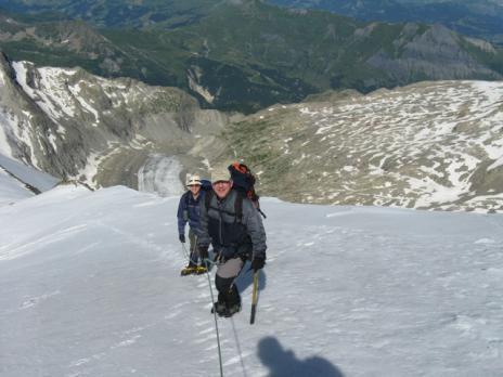 arrivée au dôme de Glaciers