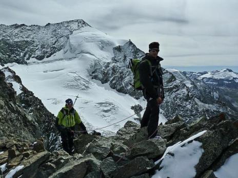 Sur l'arête est de l'Aiguille du St Esprit.