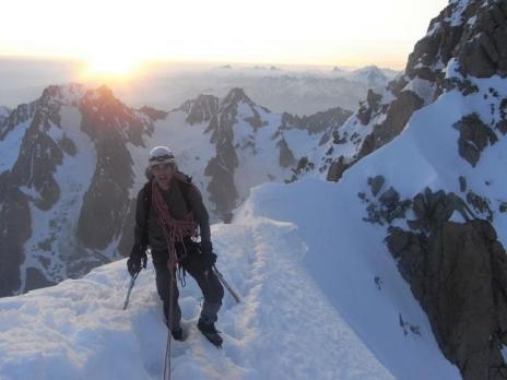 Aiguille Verte sommet du couloir Whymper