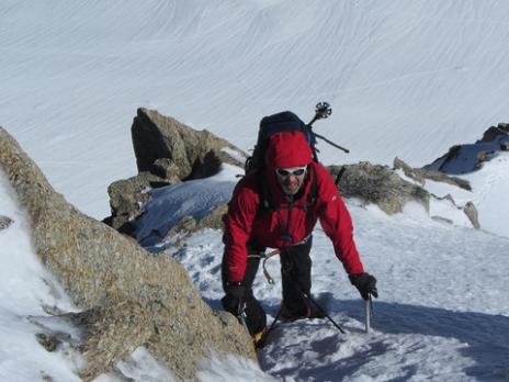 Alpinisme goulotte Chèré au Mont Blanc du Tacul