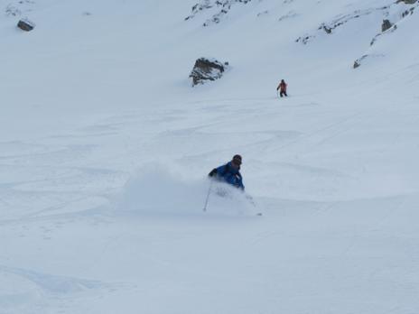 ski hors piste Bellecote - La Plagne