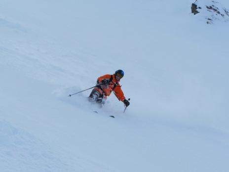 ski hors piste face nord de Bellecote La Plagne - Vanoise