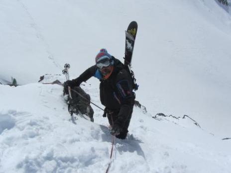 Passage du col des Roches vers le glacier du Geay - Vanoise