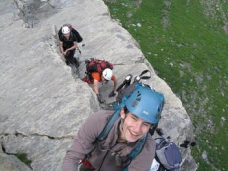 via ferrata rocher du vent guide des arc
