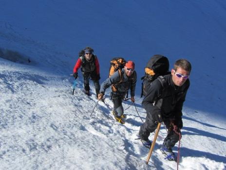 le Mont Pourri passage du col des Roches - guides des Arcs