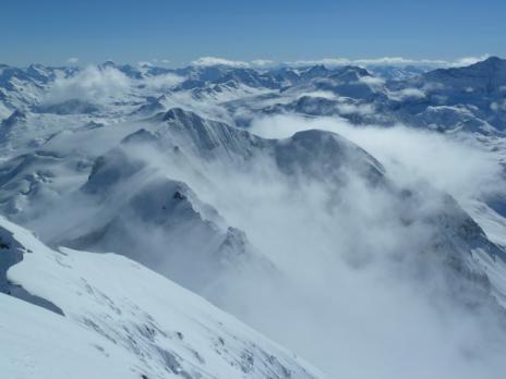 Dôme de la Sache vue du sommet du Mont Pourri.