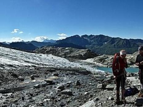 Découverte du matériel sous le Ciarforon.