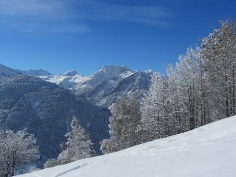 Vue sur la vallée d'Arc 2000 depuis la Rosière