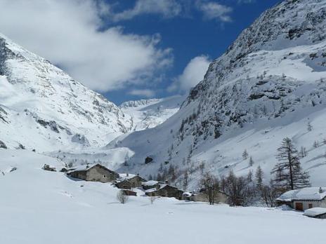 Le village d'Avérole en haute Maurienne.