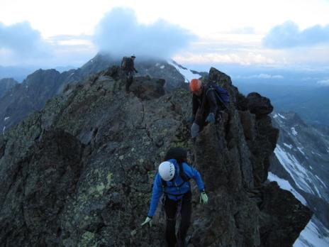 Sur l'arête au depart