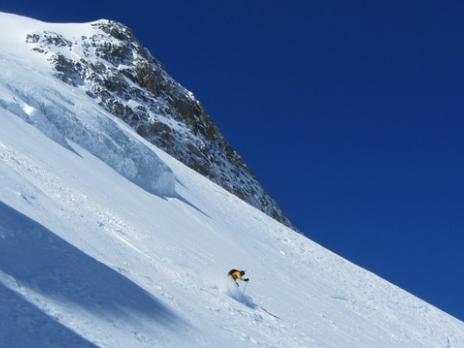 Hors piste à Tignes face nord de la Grande Motte