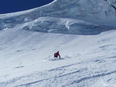 Hors piste à Tignes face nord de la Grande Motte