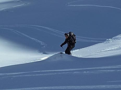 Descente vers les chalets de Rosset.
