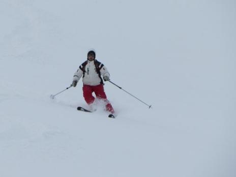 Ski de randonnée descente sous le Fort de la Platte