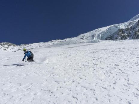 Sur le glacier du Geay