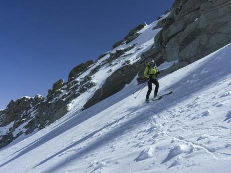 Descente par le glacier du Timorion.