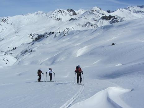Ski de rando dans le Beaufortain montée à la Pointe du Riondet