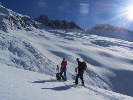 Ski de randonnée au Dôme des Glaciers