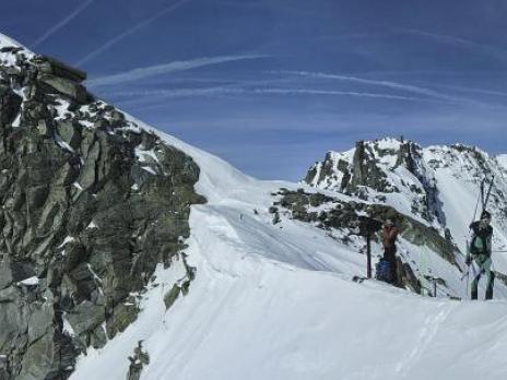 Arrivée au col.