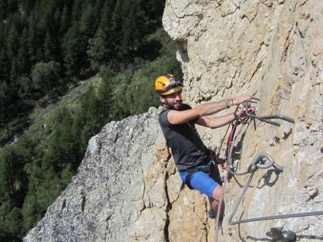 via ferrata des bettières avec le bureau des guides des arcs