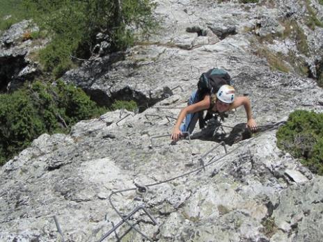 via ferrata des bettières avec le bureau des guides des arcs