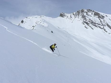 Grosses coulées sous la pointe de l'infernet
