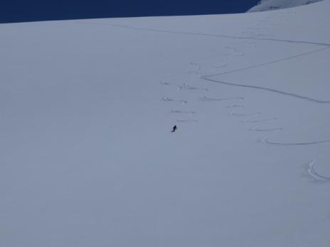 Neige de cinema sur le glacier