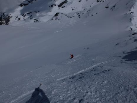 Le debut de la descente