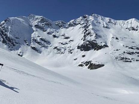 Descente sur le glacier de Glairetta.