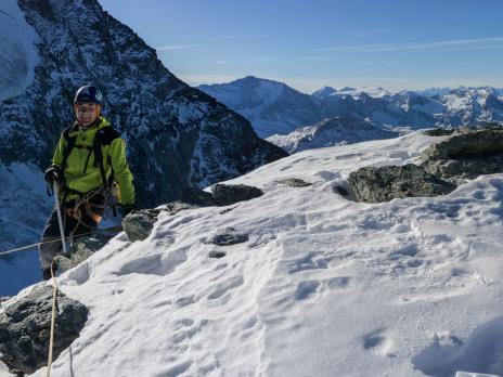 On retrouve le soleil dès le début de l'arête...